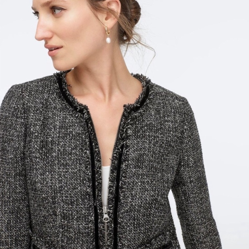 NEW J. Crew Lady Jacket In Sparkling Constellation Tweed Sz 8